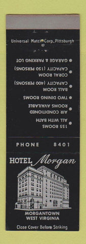 Matchbook Cover - Hotel Morgan Morgantown WV