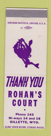 Matchbook Cover - Rohan's Court Gillette WY