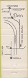 Matchbook Cover - Dave's Milton WA