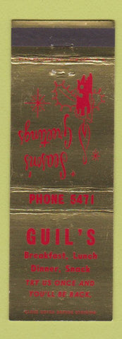 Matchbook Cover - Guil's Restaurant Christmas