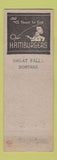 Matchbook Cover - Top Hat Food Bar Great Falls MT