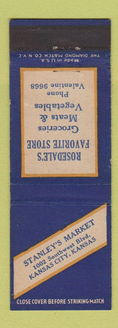 Matchbook Cover - Stanley's Market Kansas City MO