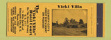 Matchbook Cover - Vicki Villa Hotel Court Elizabeth City NC