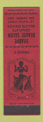 Matchbook Cover - Sharpe Beaute Salon Oak Harbor OH girlie