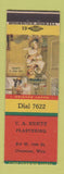 Matchbook Cover - CA Rentz Plastering Cheyenne WY Grier Lumber