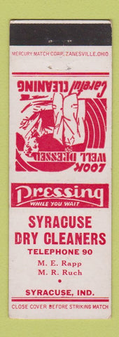 Matchbook Cover - Syracuse Dry Cleaners IN