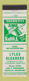 Matchbook Cover - Lyles Cleaners Sedalia MO #2