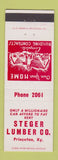 Matchbook Cover - Steger Lumber Princeton KY