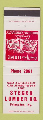 Matchbook Cover - Steger Lumber Princeton KY