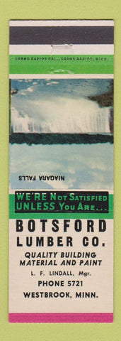 Matchbook Cover - Botsford Lumber Westbrook MN
