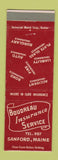 Matchbook Cover - Boudreau Insurance Sanford ME
