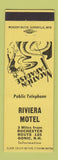 Matchbook Cover - Riviera Motel Gonic NH
