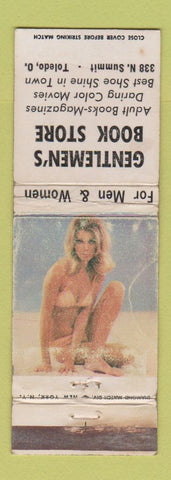 Matchbook Cover - Gentlemen's Book Store Toledo OH pinup Porn XXX POOR