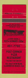 Matchbook Cover - Post Corner Pizza Restaurant Clearwater Beach FL