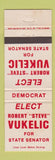 Matchbook Cover - Robert Steve Vukelic State Senator Election OH Ohio WEAR