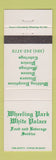 Matchbook Cover - Wheeling Park White Palace