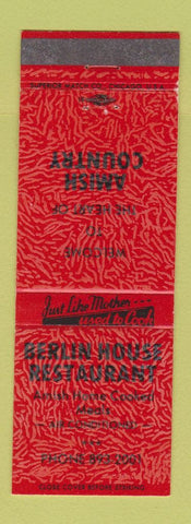 Matchbook Cover - Berlin House Restaurant Amish