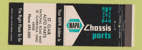 Matchbook Cover - NAPA Auto Parts St Clairsville OH
