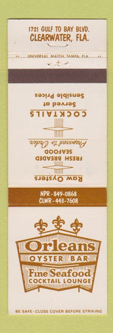 Matchbook Cover - Orleans Oyster Bar Clearwater FL