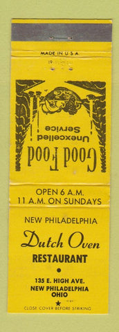 Matchbook Cover - Dutch Oven Restaurant New Philadelphia OH WEAR