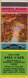 Matchbook Cover - Asia Cafe Chinese Food Salt Lake City UT