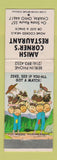Matchbook Cover - Amish Corner's Restaurant Charm OH hillbilly