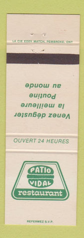 Matchbook Cover - Patio Vidal Restaurant QC