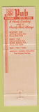 Matchbook Cover - Roney and Newport Pub Miami Beach FL