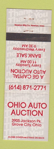 Matchbook Cover - Ohio Auto Auction Grove City OH