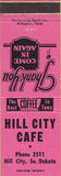 Matchbook Cover - Hill City Cafe Coffee SD