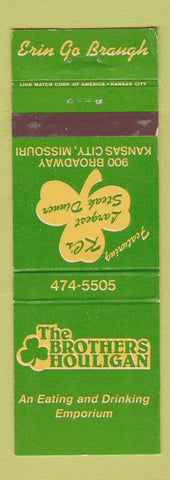 Matchbook Cover - Brothers Houligan Restaurant Kansas City MO