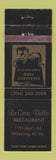 Matchbook Cover - La Casa Belle Restaurant Wheeling WV WEAR
