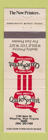 Matchbook Cover - Big Red Print Centers Wheeling WV WEAR