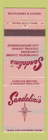 Matchbook Cover - Sandalini's Restaurant Niles OH Meadville PA