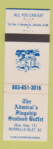Matchbook Cover - Admiral's Flagship Seafood Buffet Murrells Inlet SC