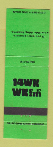 Matchbook Cover - 14 WKWK FM Radio 97 Wheeling WV