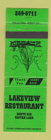 Matchbook Cover - Lakeview Restaurant Tappan Lake OH Harrison County WEAR