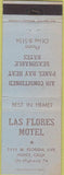 Matchbook Cover - Las Flores Motel Hemet CA light blue