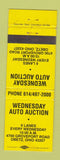 Matchbook Cover - Wednesday Auto Auction Obetz OH WEAR