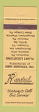 Matchbook Cover - Rental Uniform Service Allentown PA Alliance OH Griffin GA