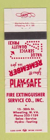Matchbook Cover - Fire Extinguisher Service Wheeling WV