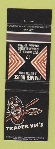 Matchbook Cover - Trader Vic's Tiki Palmer House Hotel Hilton Chicago IL
