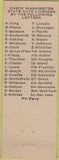Matchbook Cover - The Olympia Pool Hall Chehalis WA