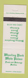 Matchbook Cover - Wheeling Park White Palace WV