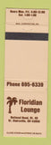 Matchbook Cover - Floridian Lounge ST Clairsville OH