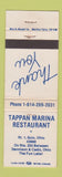 Matchbook Cover - Tappan Marina Restaurant Scio OH WEAR