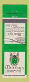 Matchbook Cover - Murray's Restaurant Cocktail Lounge Minneapolis MN