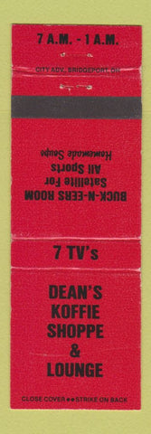 Matchbook Cover - Dean's Koffie Shoppe Lounge