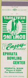 Matchbook Cover - Ephrata Bowling Center WA