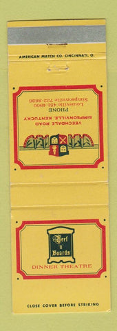 Matchbook Cover - Beef n Boards Dinner Theatre Simpsonville KY